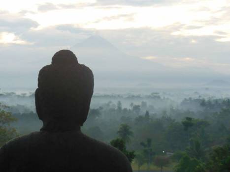 Borobudur - Borobudur bij zonsopgang