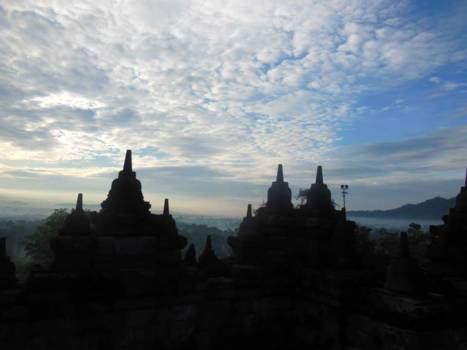 Borobudur - Borobudur bij zonsopgang