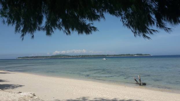 Gili-eilanden - uitzicht naar Gili Meno