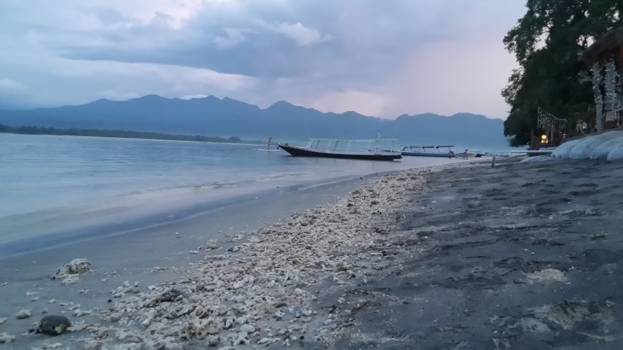 Gili-eilanden - uitzicht naar Lombok