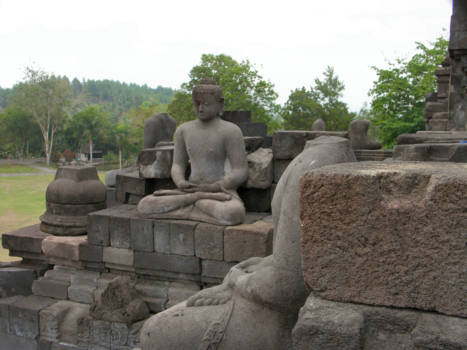 Borobudur - Open stupa