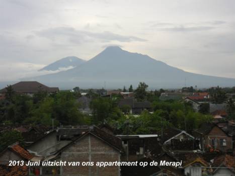Java - uitzich vanuit ons appartement de Merapi