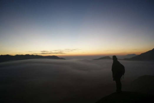 Bromo National Park - Vlak voordat de zon op komt...