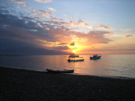 Java - Zonsondergang bij