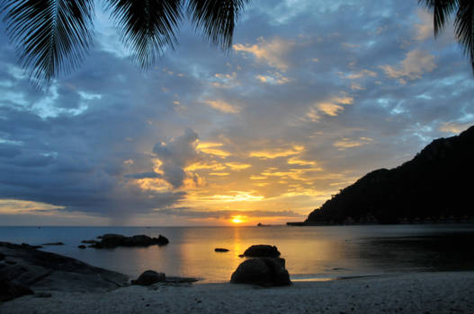 Indonesie - einde van een prachtige dag op bali