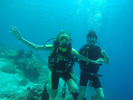 Indonesie - 1e keer duike,  nieuwe hobby! Blub blub