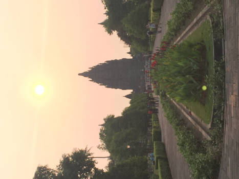 Java - Zonsondergang Prambanan