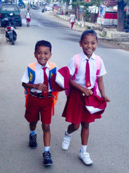 Flores - Going  to school:)