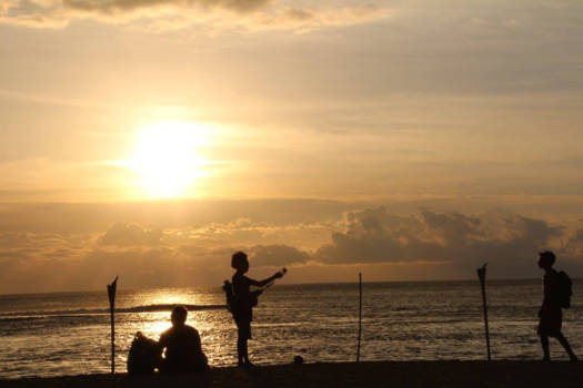 Lombok - Sunset at Senggigi beach