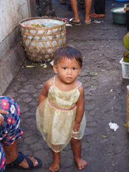 Bali - Indonesisch meisje op de markt