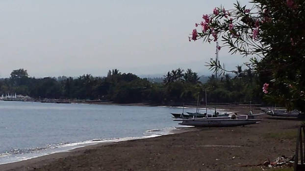 Lovina - Strand met vissersbootjes.