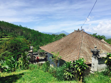 Bali - Vulkaan en huisje