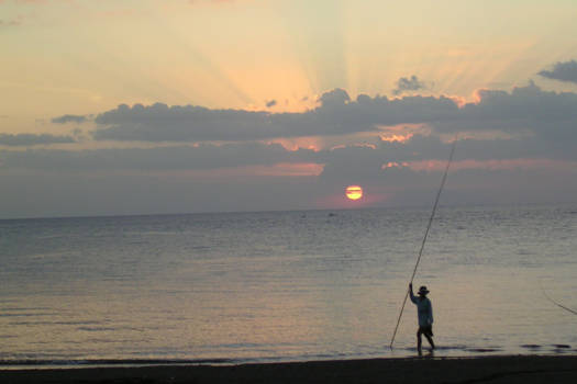 Lovina - Elke avond hadden we deze zonsondergang in Lovina waar we 3 dagen verbleven.