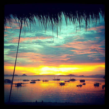 Flores - Zonsondergang in Labuan Bajo