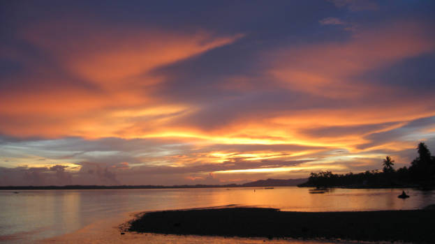 Papoea - Magische zonsondergang