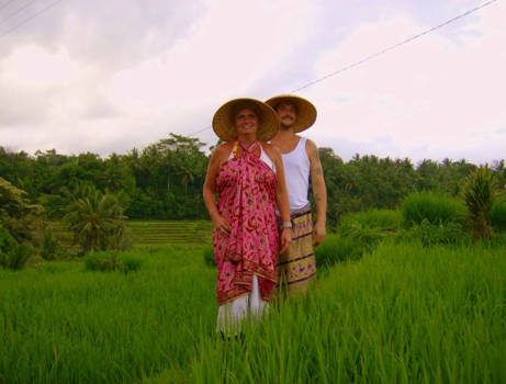 Jatiluwih rijstvelden - Magic colors of green on the ricefields of Bali