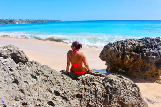 Bali - My girl in Dreamland Beach, Bali