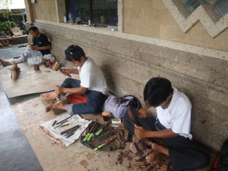 Bali - Woodcarving in Batuan