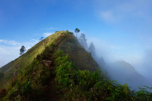 Yogyakarta - Foggy Andong peak clearing up