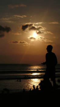 Bali - Sunset at Kuta beach