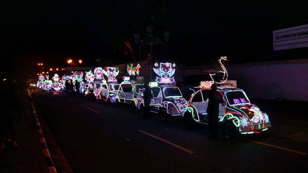 Yogyakarta - Lichtgevende skelters