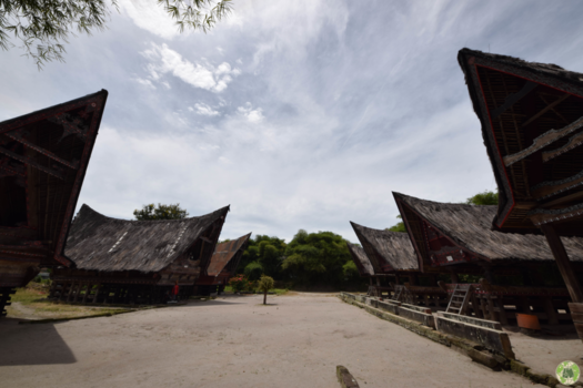 Sumatra - Lake Toba - long houses