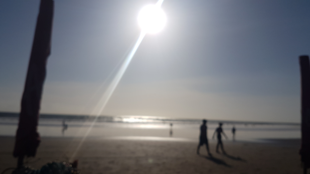 Bali - Zonsondergang op het strand in Bali
