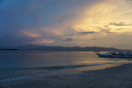 Bali - Uitzicht op lombok  vanaf Gili