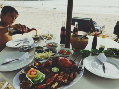 Bali - Vanuit de zee hup op ons bord.