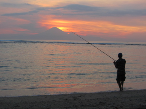 Lombok - Visser in de schemering