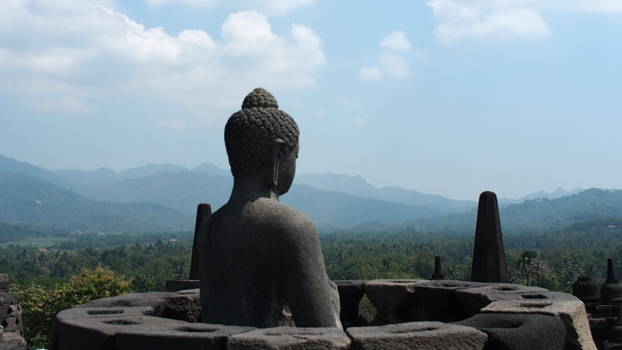Rondreis Indonesië in vier weken - Uitzicht vanaf de Borobudur
