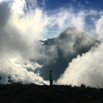 Lombok - View from the crater rim at Mt Rinjani
