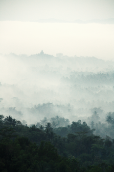 Java - Mist, at the Borobudur