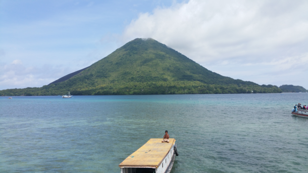 Banda eilanden - Zicht op de Gunung Api