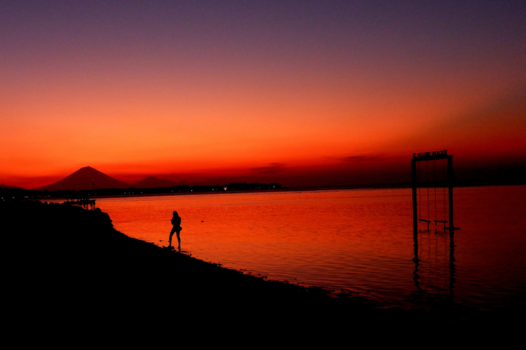 Rondreis Bali & Lombok - Sunset vanaf Gili Air met opzicht op Bali