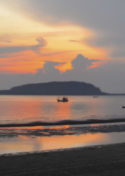 Bali - Dragon & bouddha on a rising sun