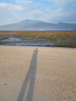 Lombok - The Rinjani in the morning on Gili Kondo