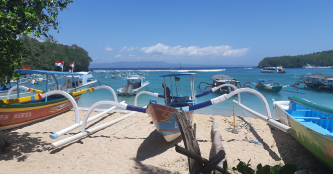 Bali - De mooie zee van bali met uitzicht op lombok