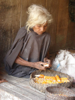 Rondreis Indonesië buiten de gebaande paden - vrouw met mais