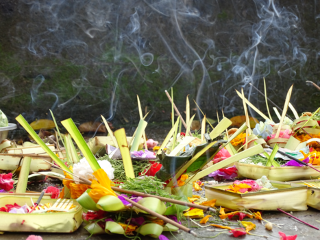 Bali - offer ritueel Indonesië, Gianyar Manukaya tempel