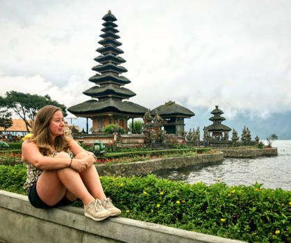 Bali - Genieten bij de mooie Pura Ulun Danu Bratan tempel op Bali, Indonesië