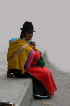 Equator Monument - de indianenbevolking van Equador