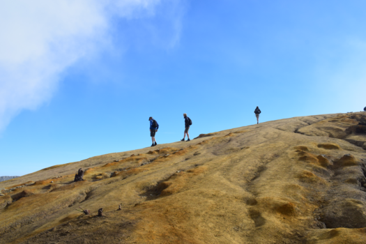 Ijen Krater - Via het gele pad naar boven