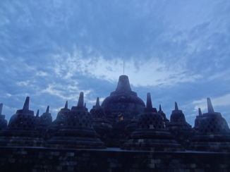 Borobudur - Borobudur in de vroege ochtend