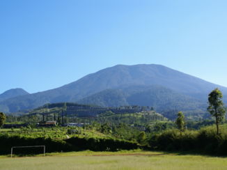 Java - Gunung Gede met theeplantage in West-Java