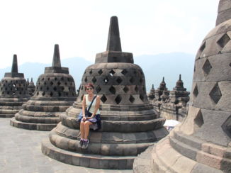 Borobudur - op de top van de Borobudur
