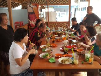 Jakarta - Pondok restaurant/seafood, onderweg