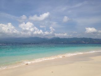 Gili-eilanden - Gili Meno met uitzicht op Gili Trawangan