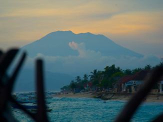 Bali - Vulkaan uitzicht vanaf Nusa Lembongan