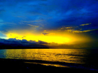 Indonesie - sunset in Lovina